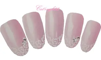Water décal french rose blanche Y038