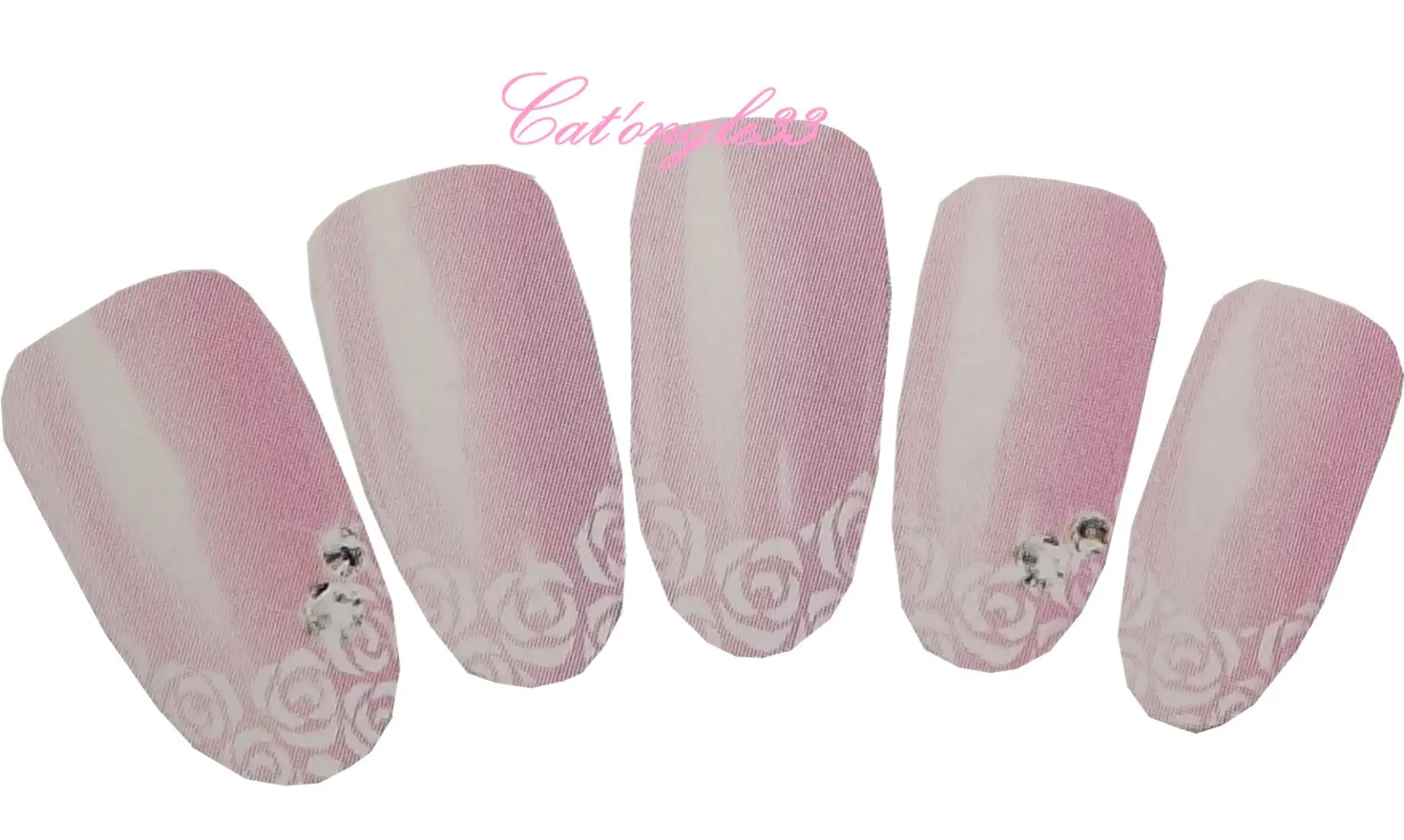 Water décal french rose blanche Y038