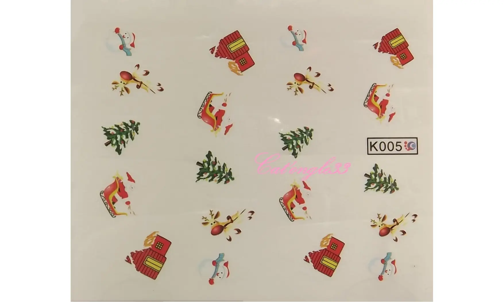 Water décal traineau de noël K005