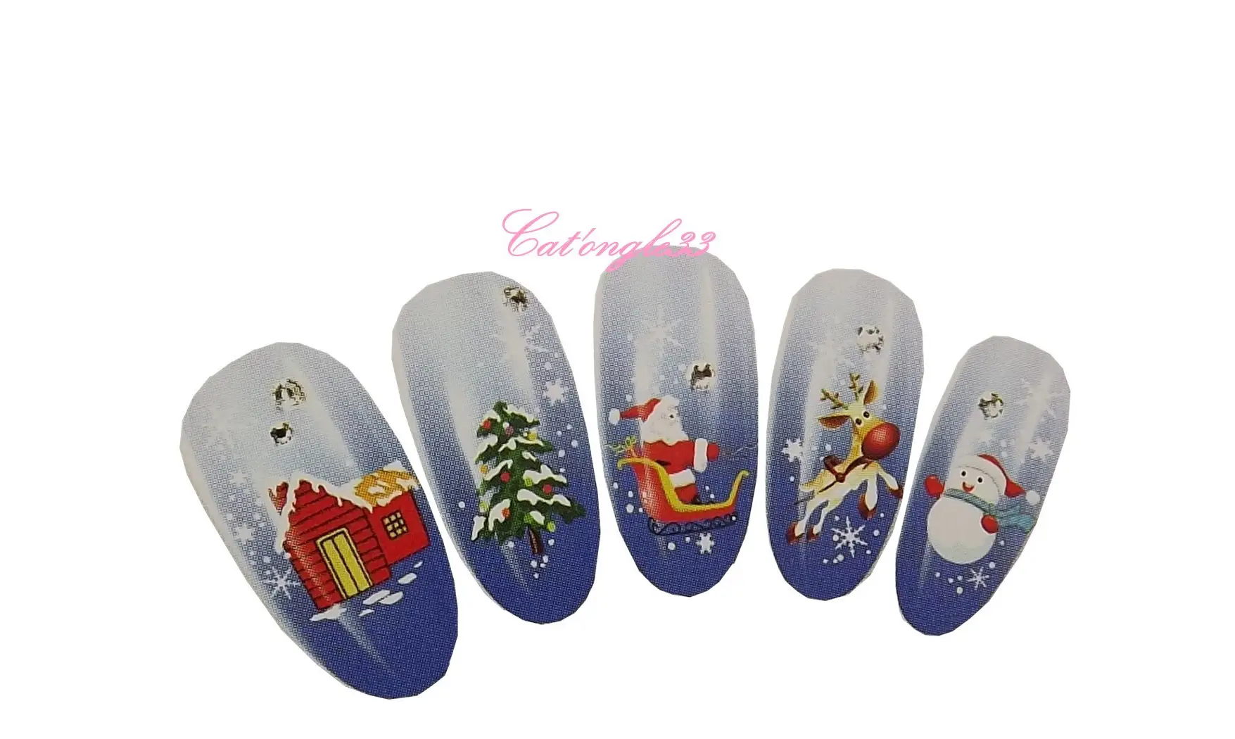 Water décal traineau de noël K005