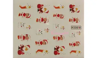 Water décal père noël K006