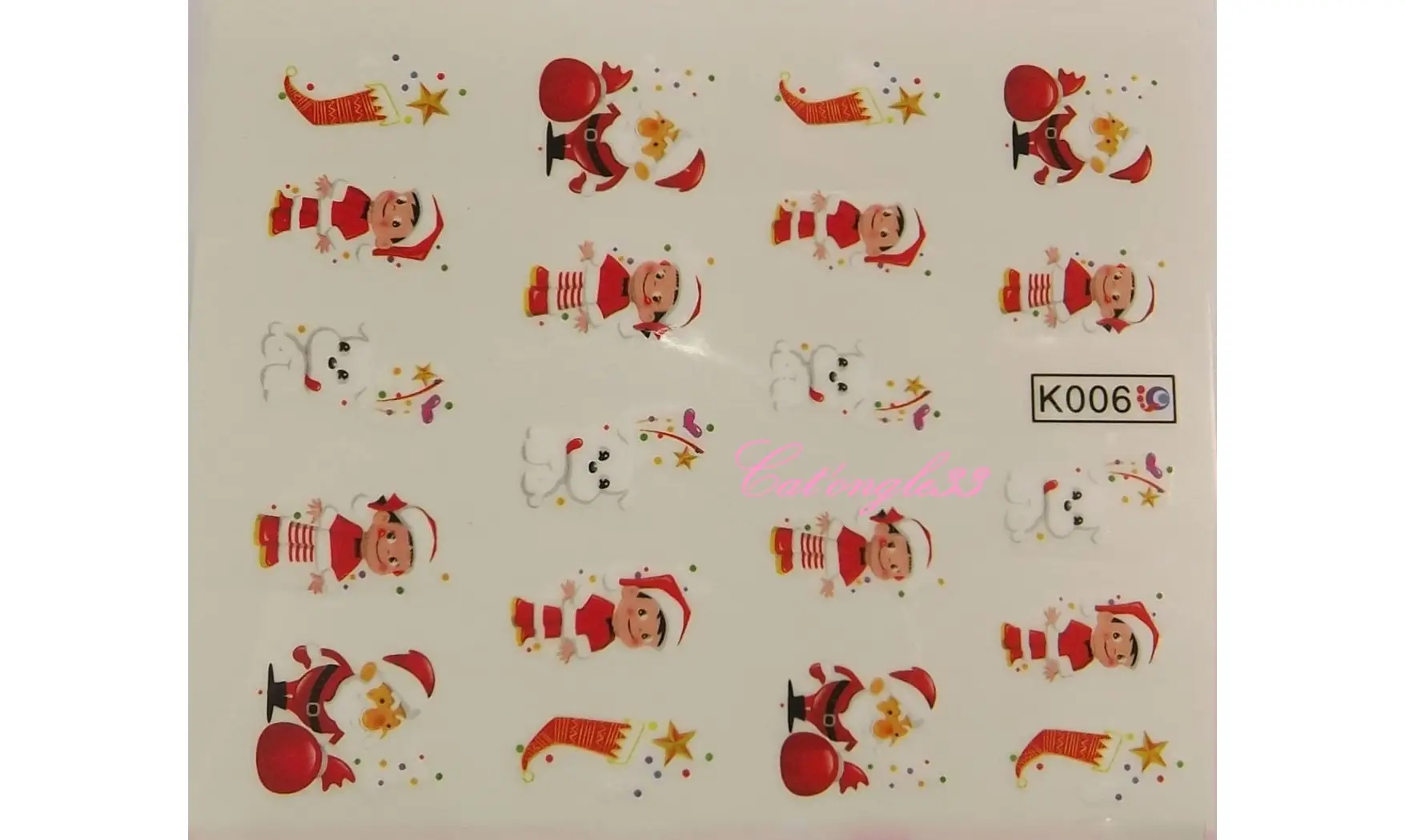 Water décal père noël K006