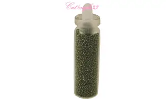 Tube micro perles vert sapin