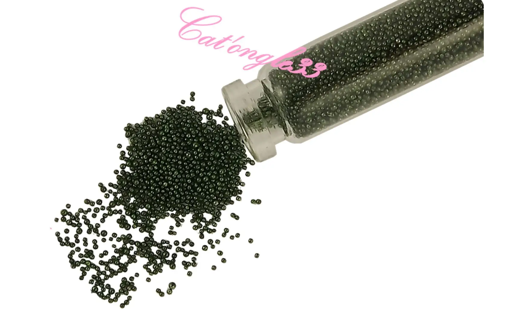 Tube micro perles vert sapin