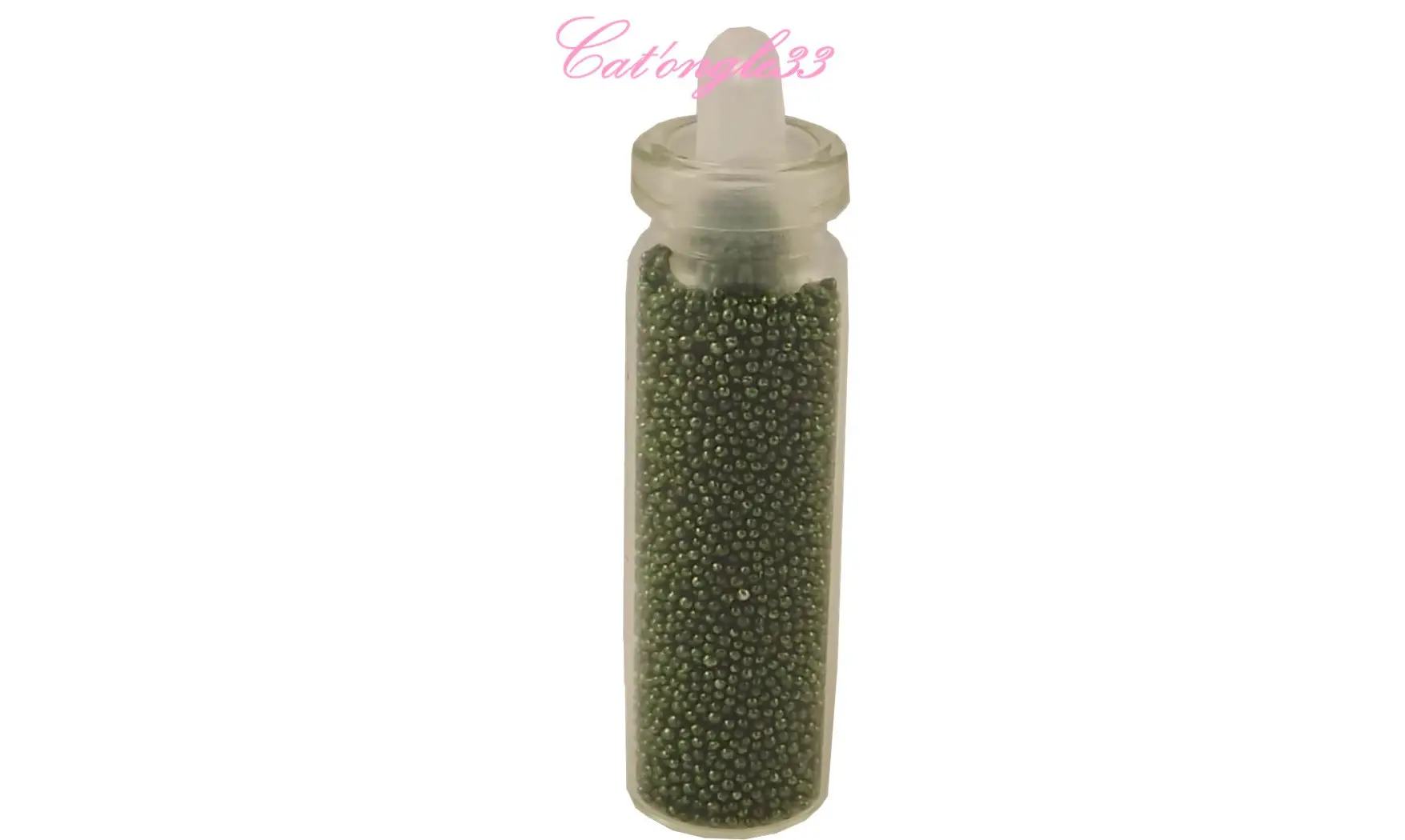 Tube micro perles vert sapin