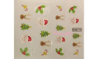 Water décal renne de noël K067