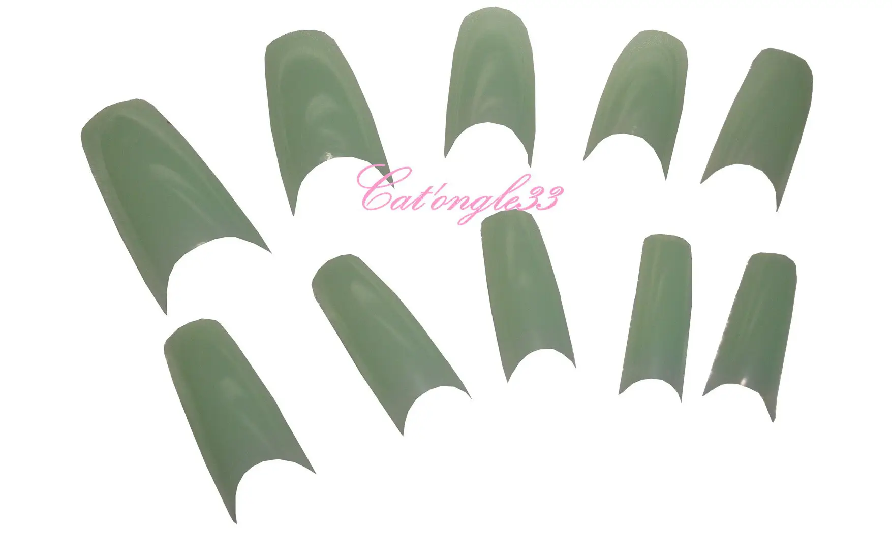 Capsules tips french vert pâle