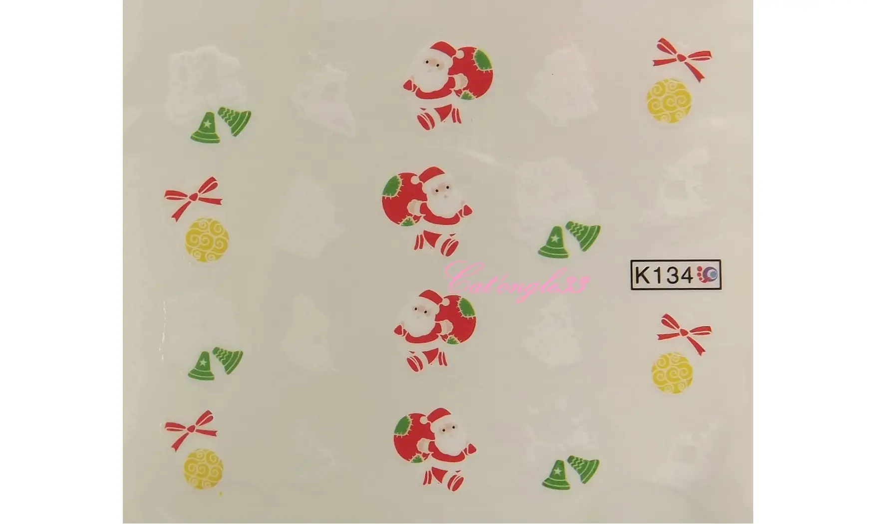 Water décal boule de noël K134