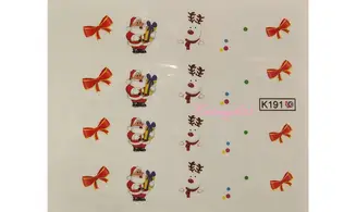 Water décal père noël K191