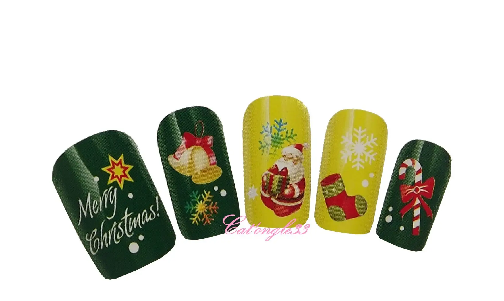 Water décal cloche de noël K193