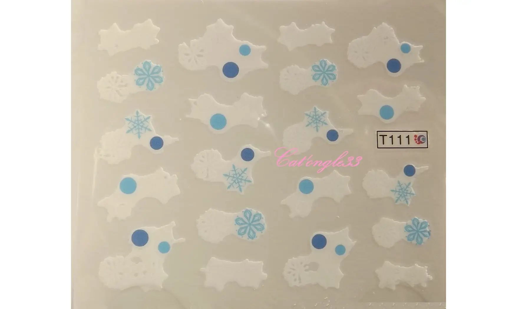 Water décal flocon de neige T111