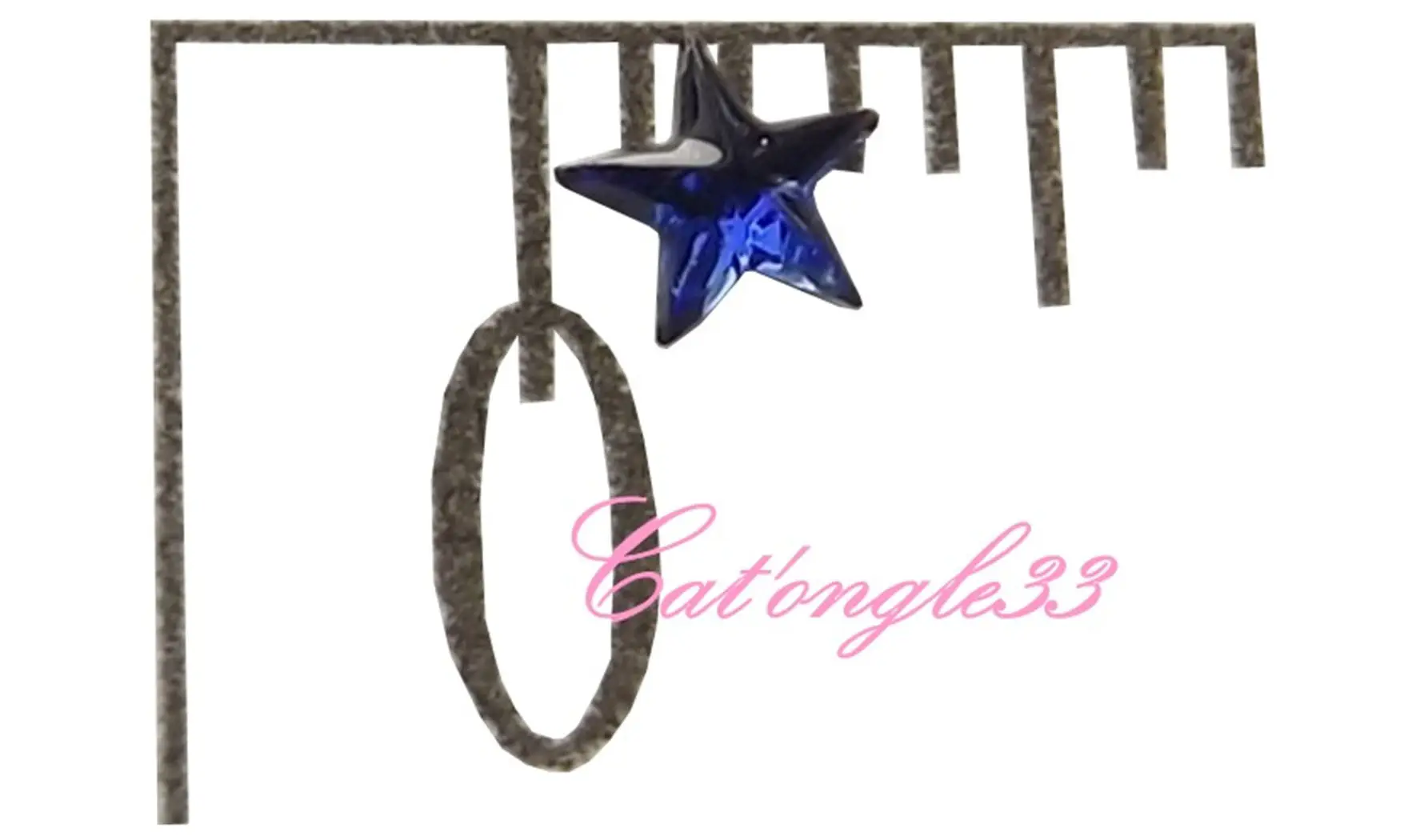 Strass étoile bleu roi