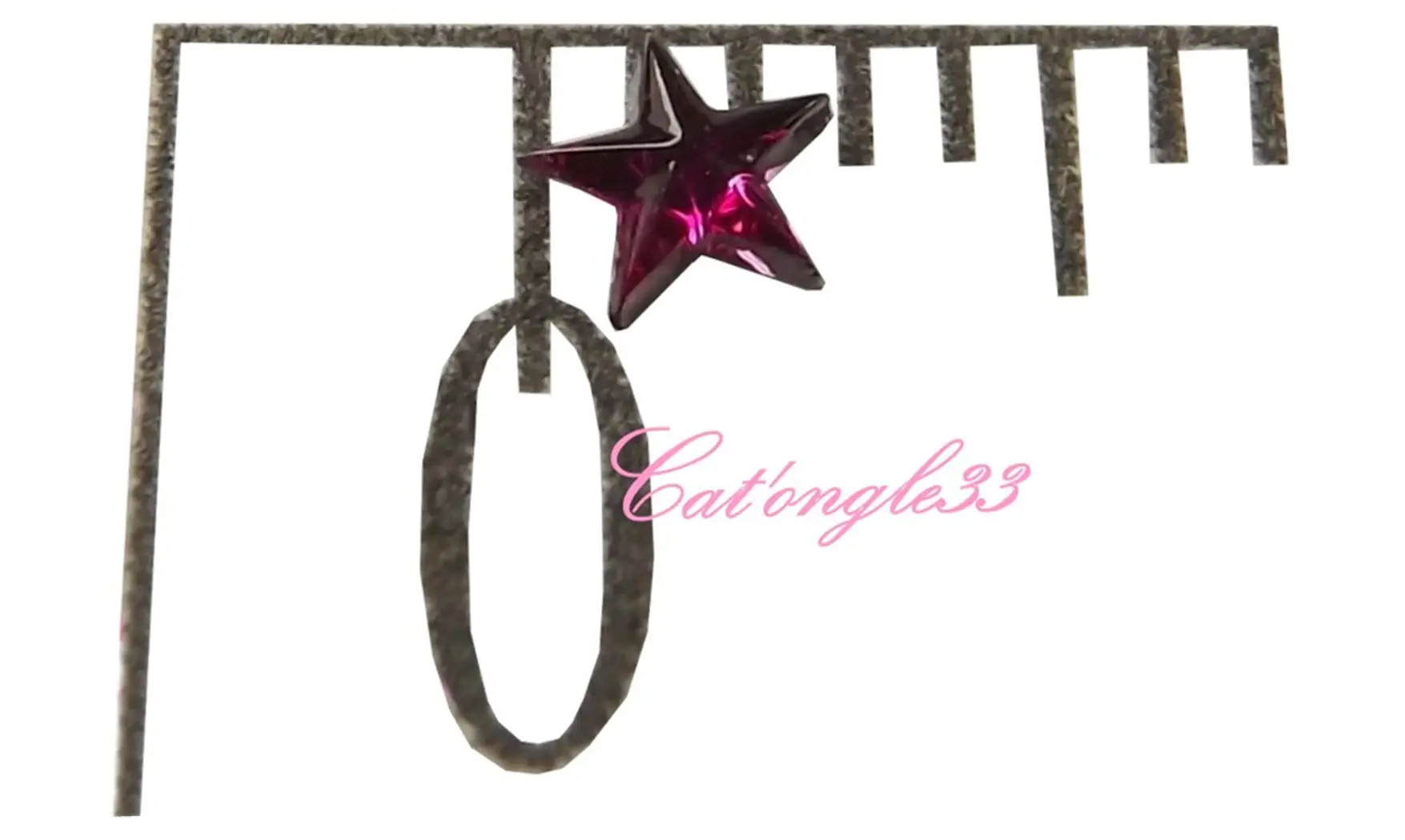 Strass étoile fuchsia