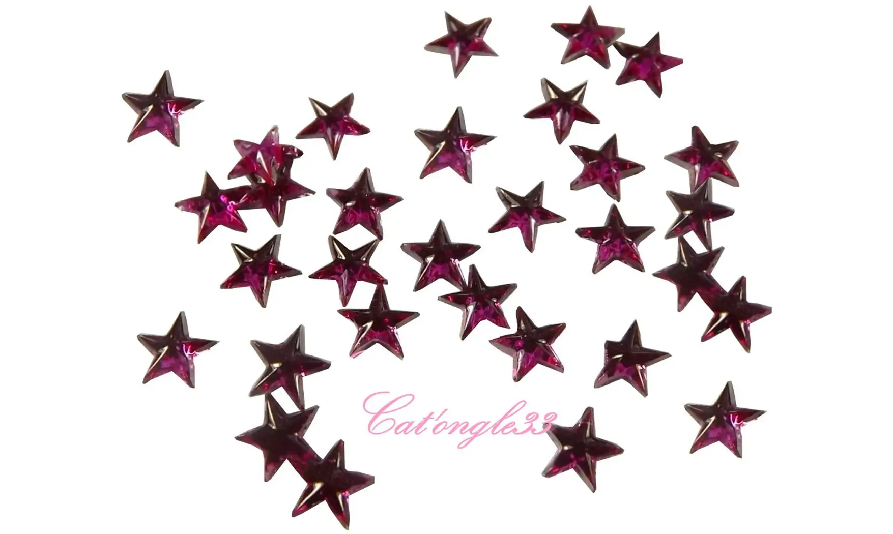 Strass étoile fuchsia