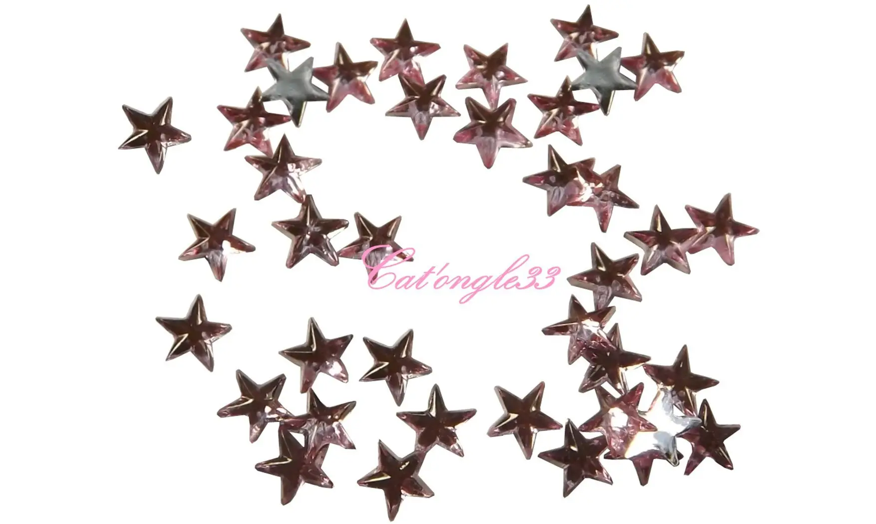 Strass étoile rose clair