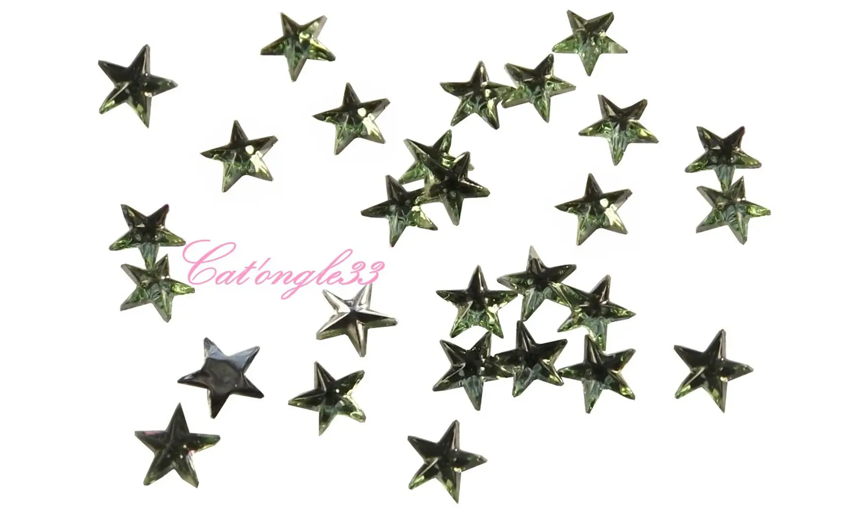 Strass étoile vert clair