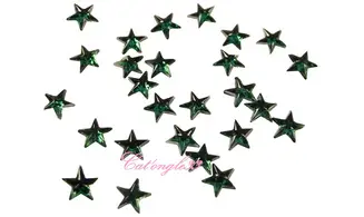 Strass étoile vert sapin