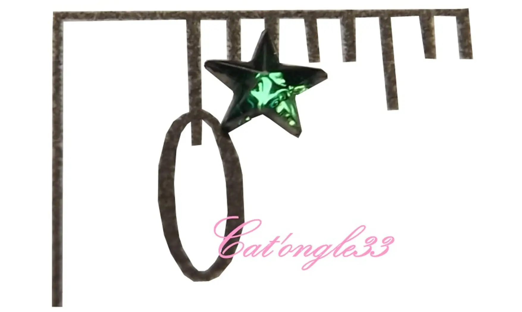 Strass étoile vert sapin