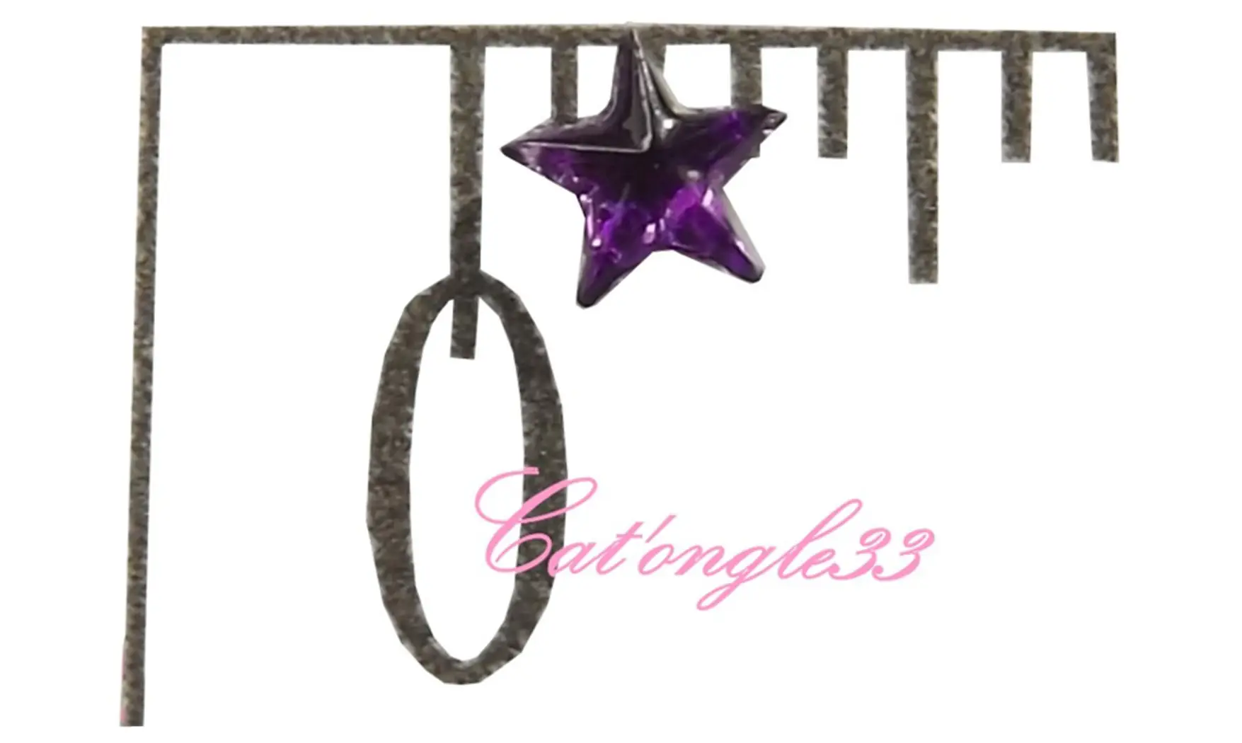 Strass étoile violet