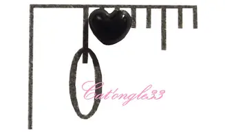 Strass coeur noir
