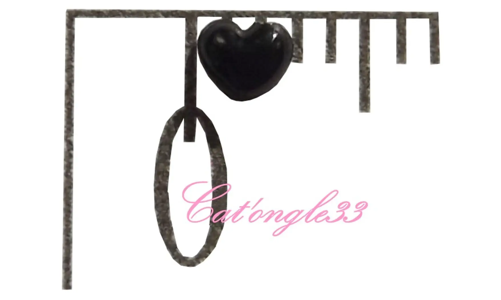 Strass coeur noir