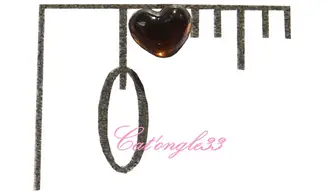 Strass coeur marron