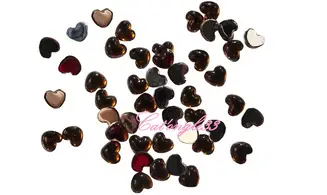Strass coeur marron