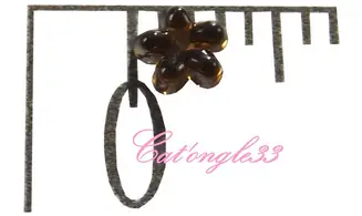 Strass fleurs marron