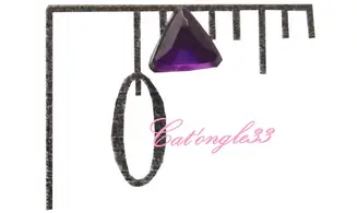 Strass triangle violet 3mm