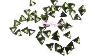 Strass triangle vert clair 3mm