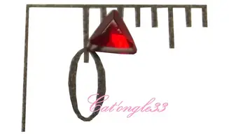 Strass triangle rouge 3mm