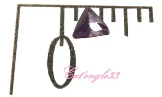 Strass triangle parme 3mm