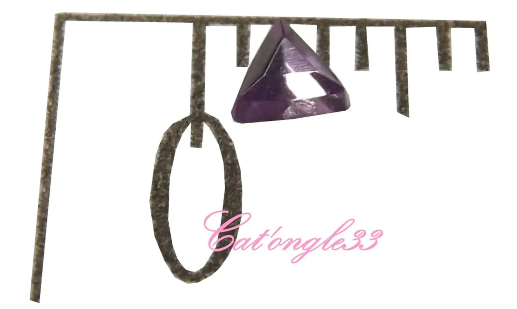 Strass triangle parme 3mm