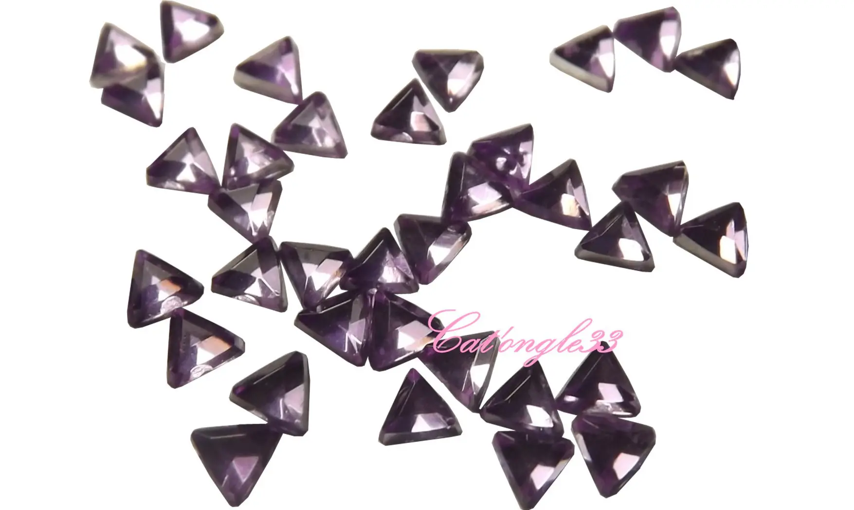 Strass triangle parme 3mm