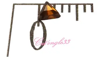Strass triangle marron 3mm