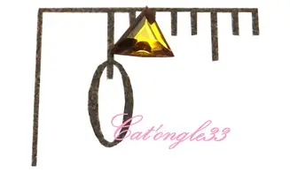 Strass triangle jaune 3mm