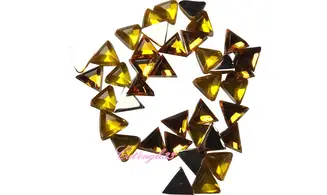 Strass triangle jaune 3mm