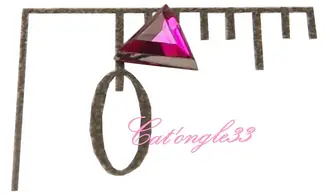 Strass triangle fuchsia 3mm
