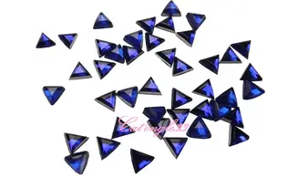 Strass triangle bleu roi 3mm