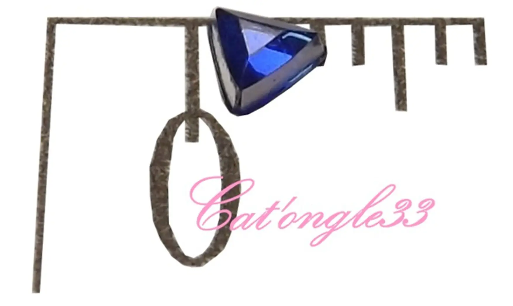 Strass triangle bleu roi 3mm