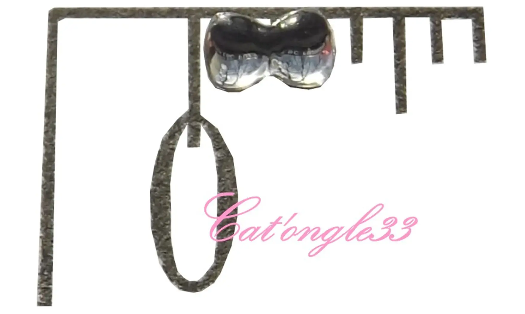 Strass noeud argent