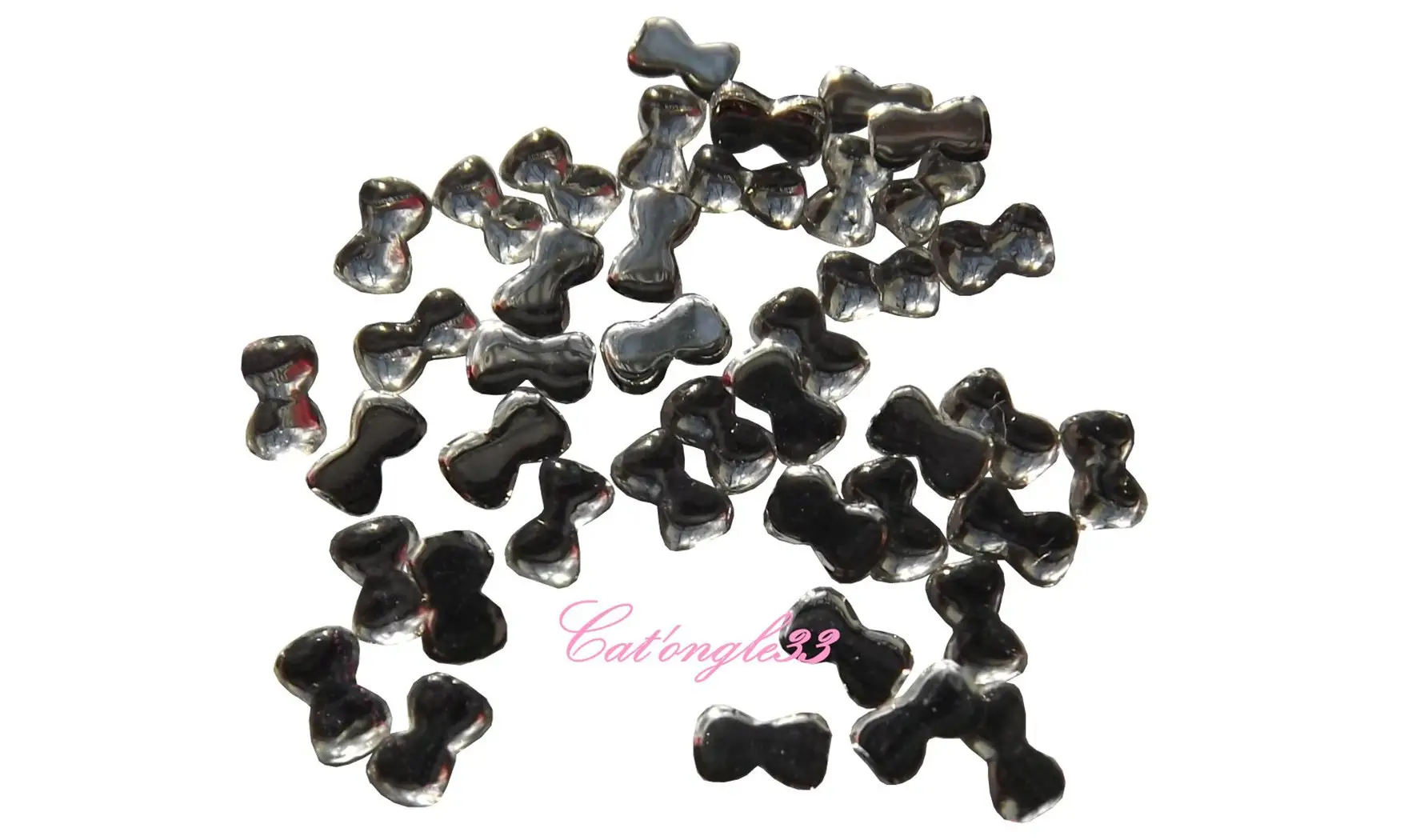 Strass noeud argent