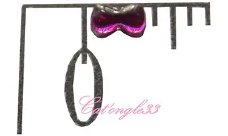Strass noeud fuchsia