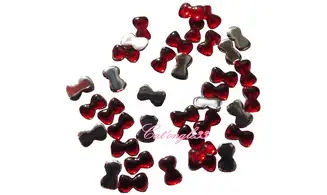 Strass noeud rouge