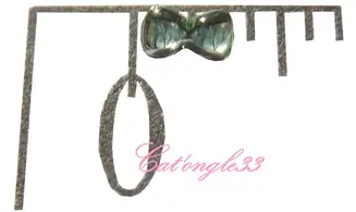 Strass noeud vert clair