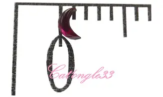 Strass lune fuchsia