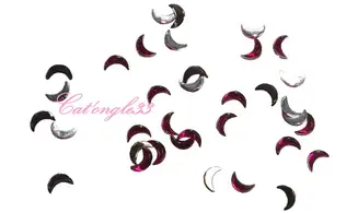 Strass lune fuchsia
