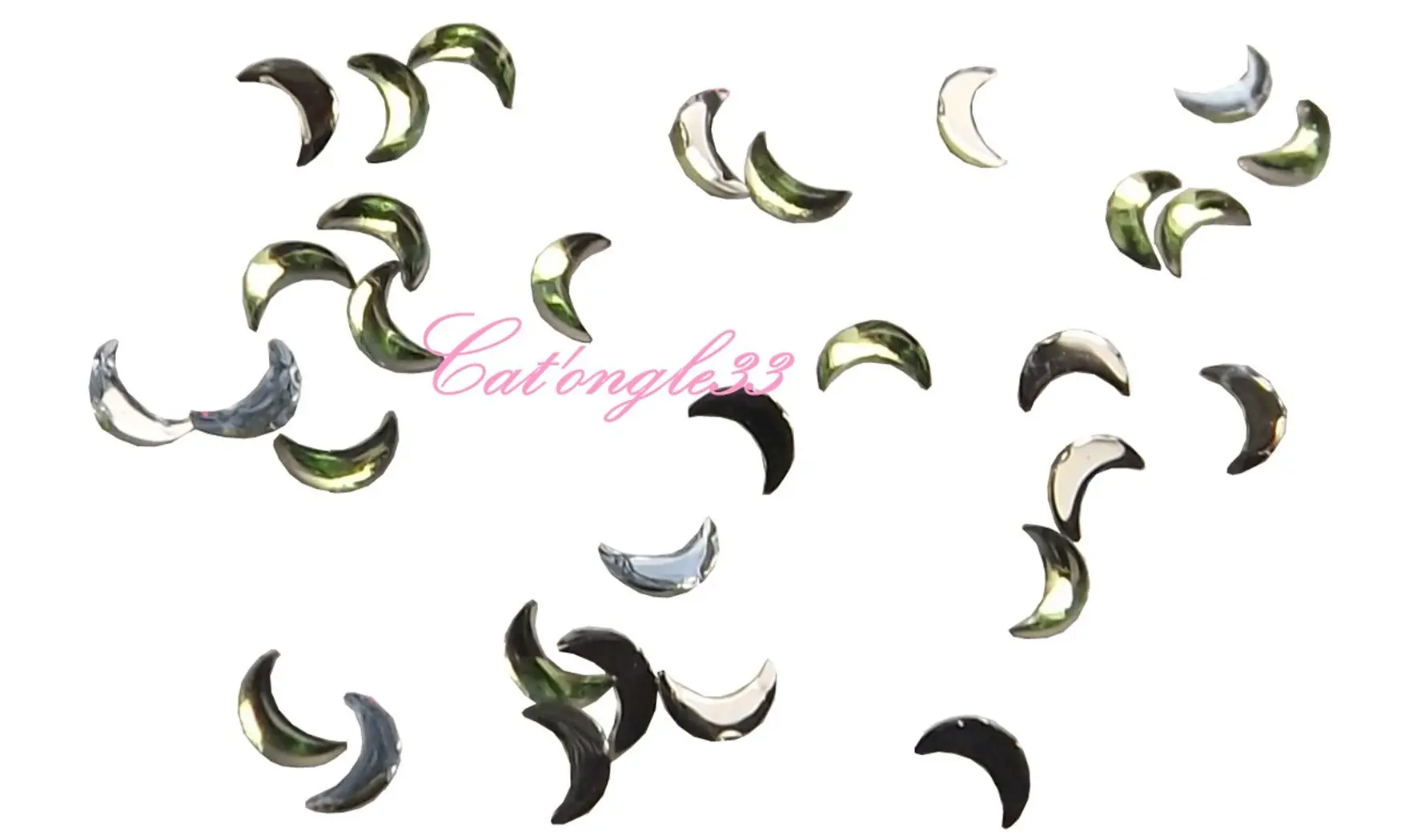 Strass lune vert clair