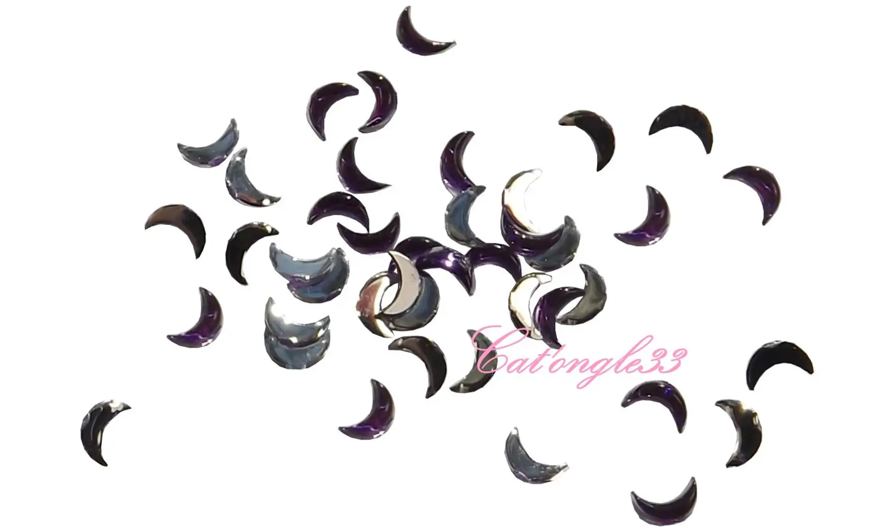 Strass lune violet