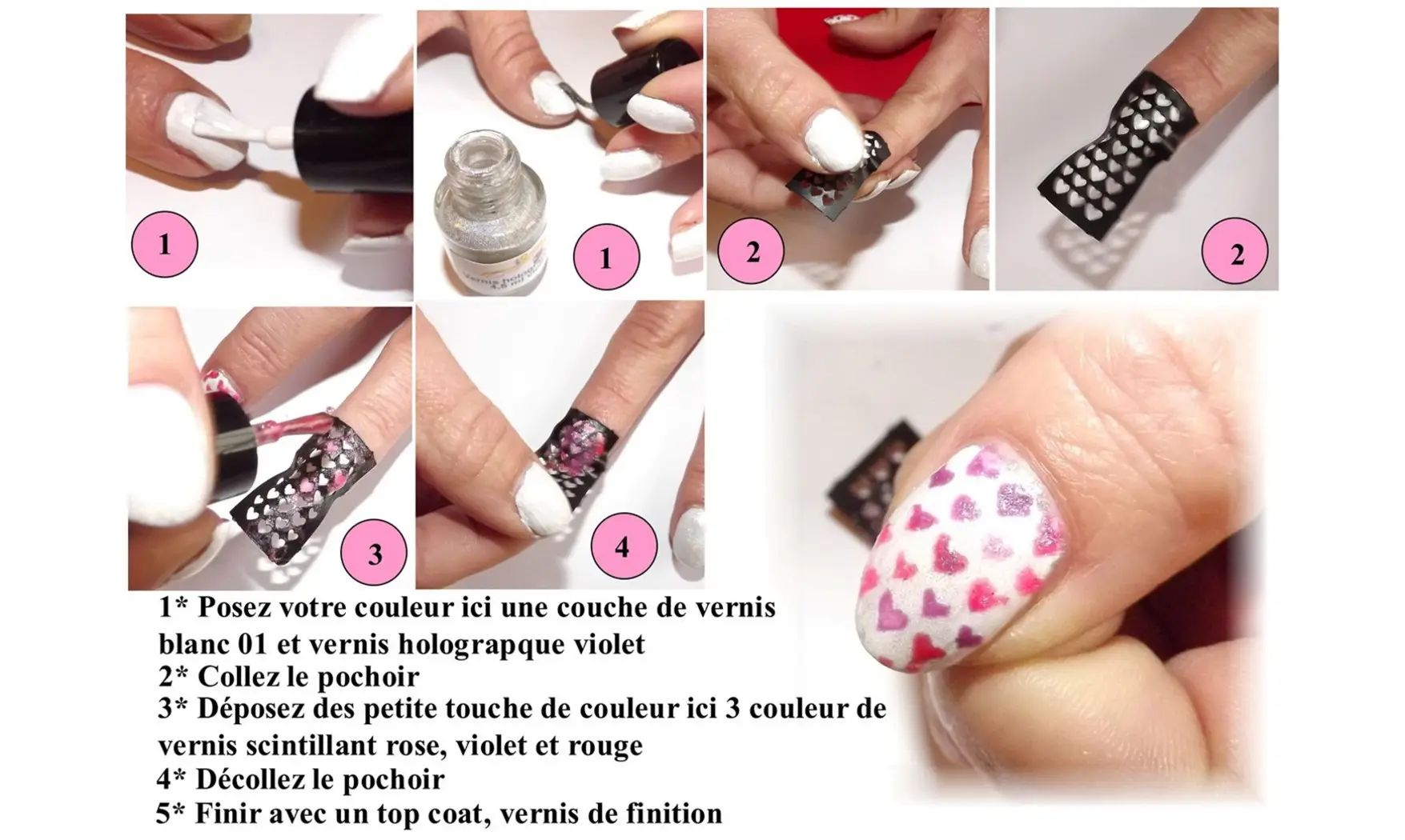 Pochoir auto-collant nail art NK01